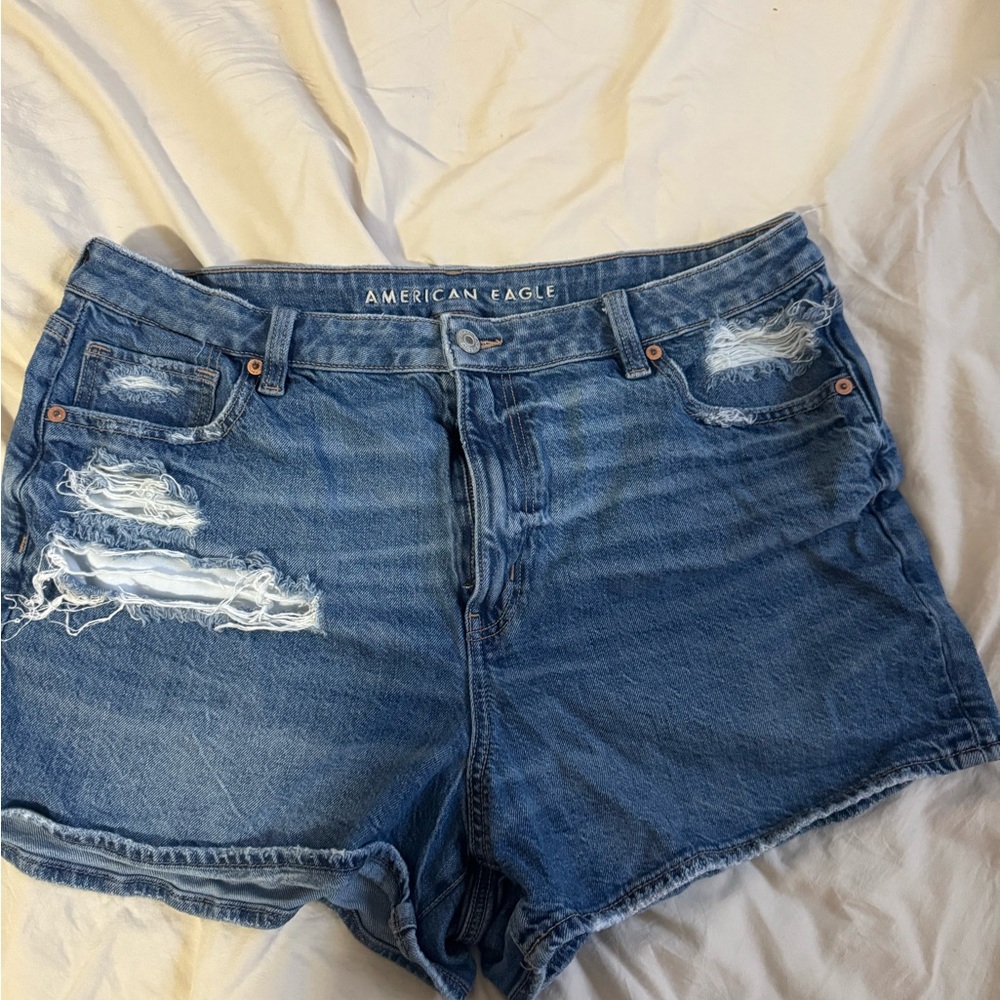 American Eagle Outfitters Distressed Blue Jean Shorts